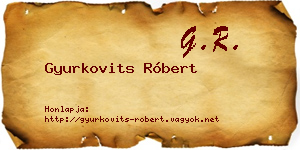 Gyurkovits Róbert névjegykártya