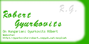 robert gyurkovits business card